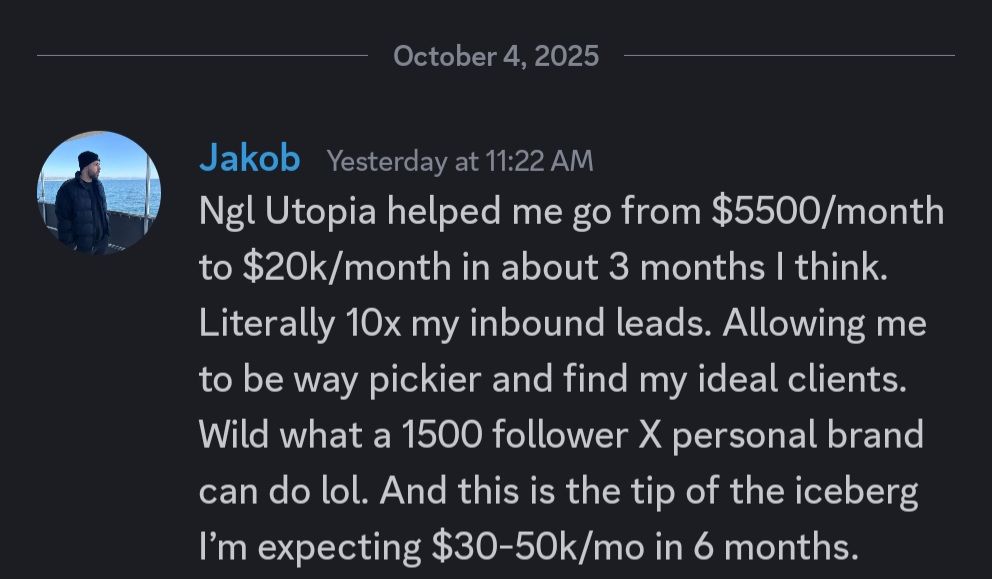 Client testimonial from Jakob